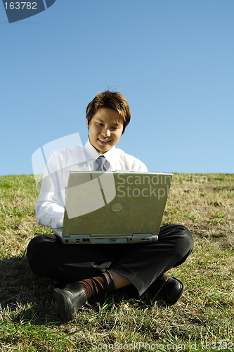 Image of Working businessman