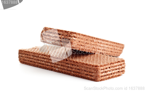 Image of two chocolate waffles