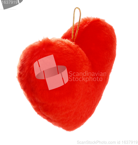 Image of red heart shaped pillow