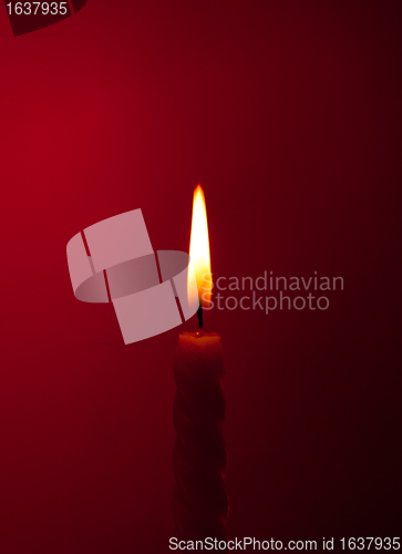 Image of Candle On Red