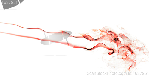 Image of Red Smoke On White