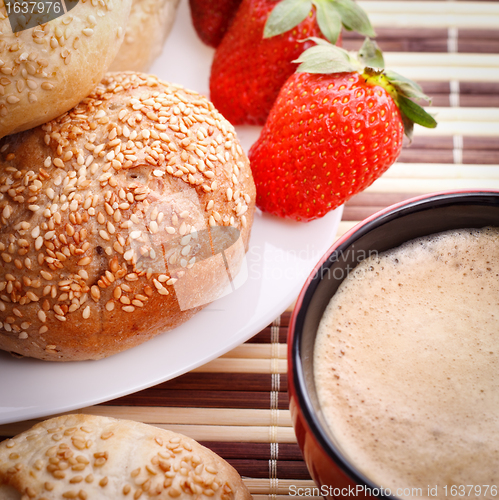 Image of breakfast with strawberry