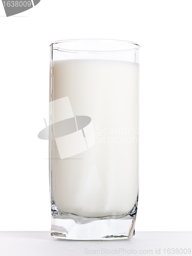 Image of glass milk on a table