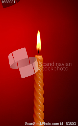 Image of Candle On Red