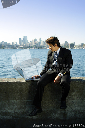 Image of Working businessman