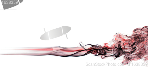 Image of Red Smoke On White