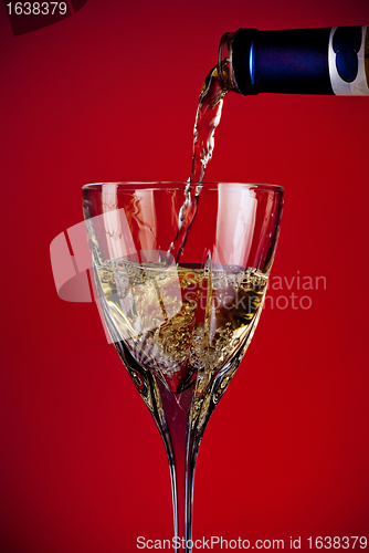 Image of Wine Pouring Glass