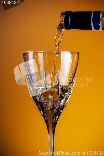 Image of Wine Pouring Glass