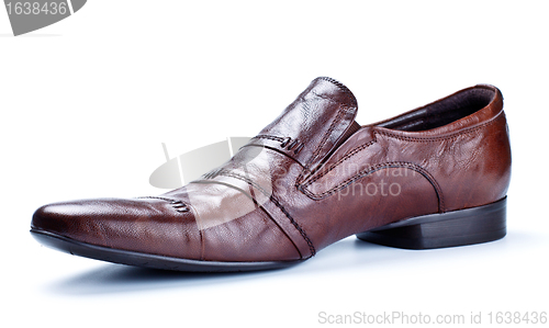 Image of single brown shoe