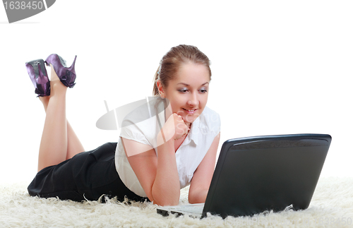 Image of Woman With Laptop
