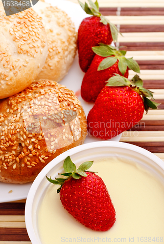 Image of breakfast with strawberry