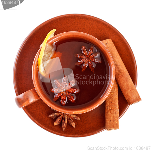 Image of tea with cinnamon sticks and star anise