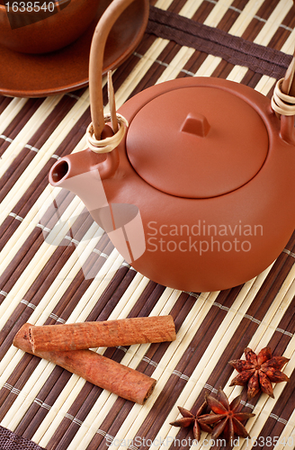 Image of tea with cinnamon sticks and star anise