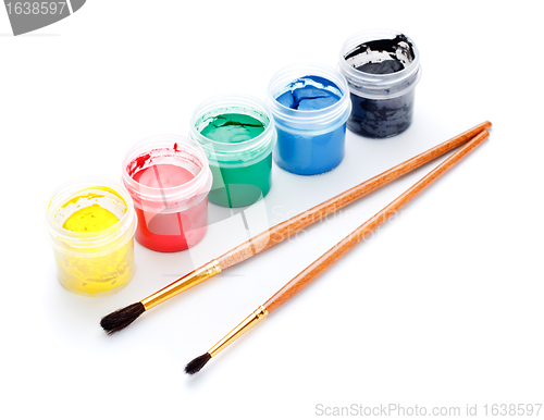 Image of Paint Cans and Brushes