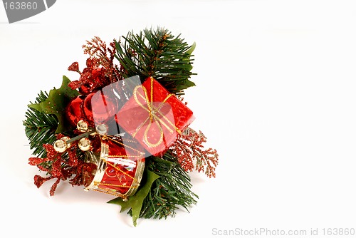 Image of Red and green Christmas ornament