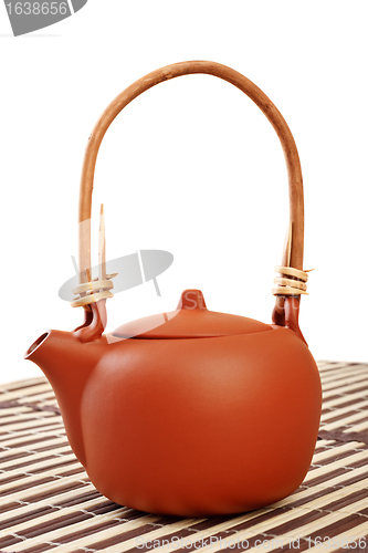 Image of brown clay kettle