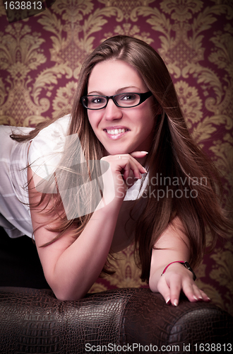 Image of smiling girl in apartments