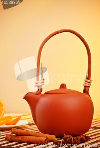 Image of tea with cinnamon sticks and star anise