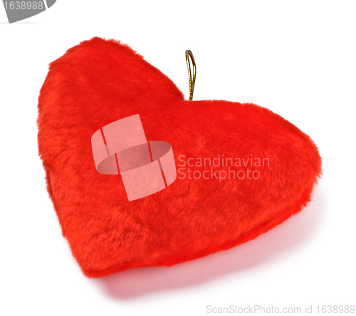 Image of red heart shaped pillow