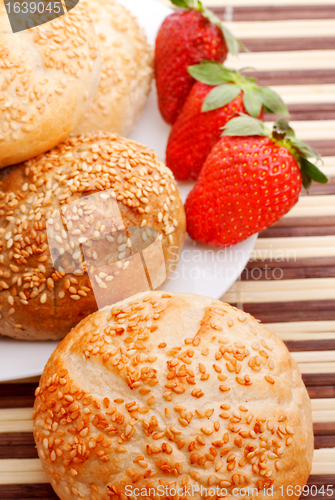 Image of breakfast with strawberry