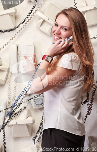 Image of woman talking on phone