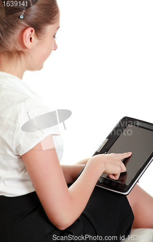 Image of Young Businesswoman With Laptop