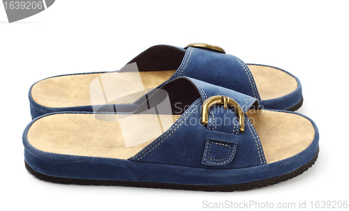 Image of blue slippers