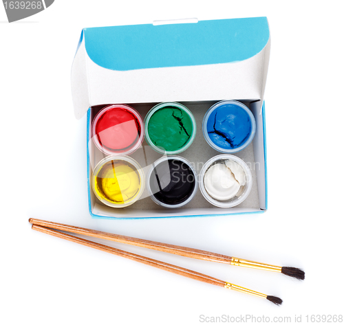 Image of Paint Box and Brushes
