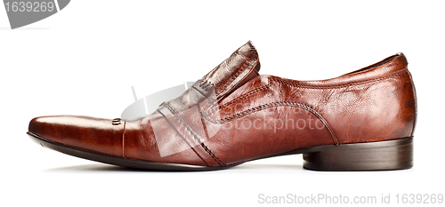 Image of single brown shoe