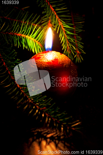 Image of christmas card with candle