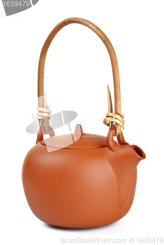 Image of brown clay kettle