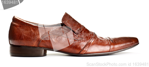 Image of single brown shoe