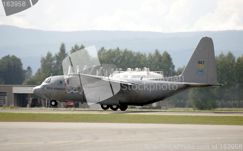 Image of Hercules military aeroplane taking off