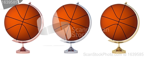 Image of Abstract basketball Globe