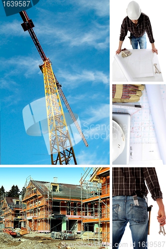 Image of Collage construction with grid