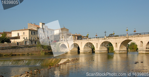 Image of french bridge in sommieres