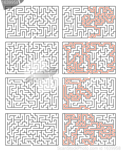 Image of four mazes