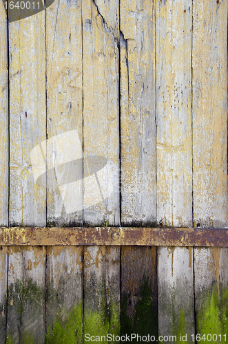 Image of background ancient retro wooden plank rural door 