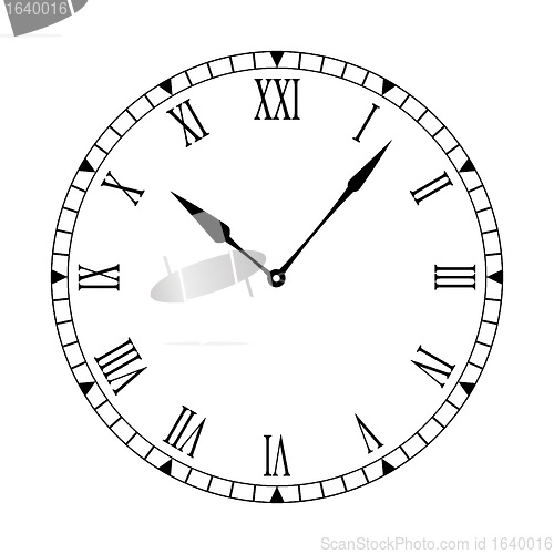 Image of Roman clean clock face