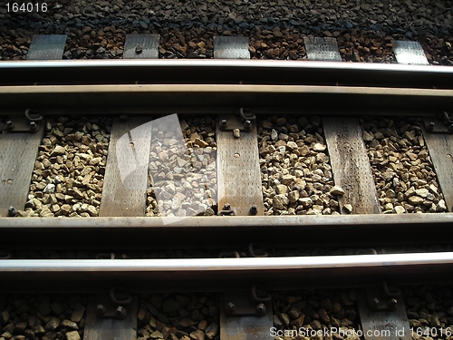 Image of Closeup MRT Train Tracks