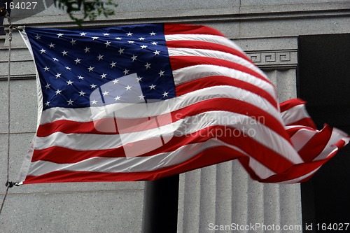 Image of American Flag blowing in the breeze