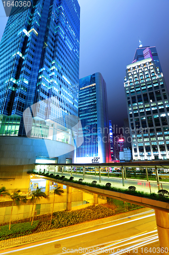 Image of urban with traffic at night