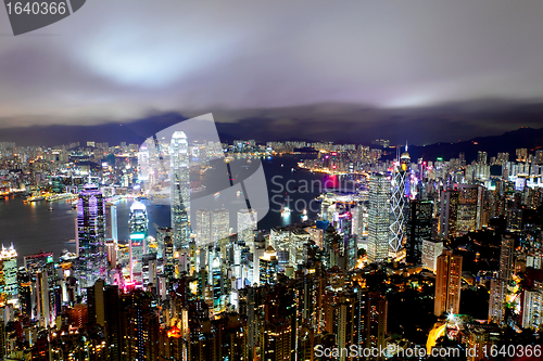 Image of Hong Kong skyline at night