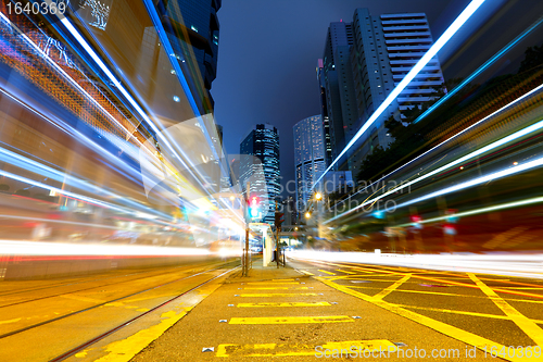 Image of traffic at city in night