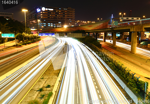 Image of traffic at night