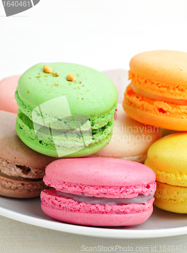 Image of colorful french macarons