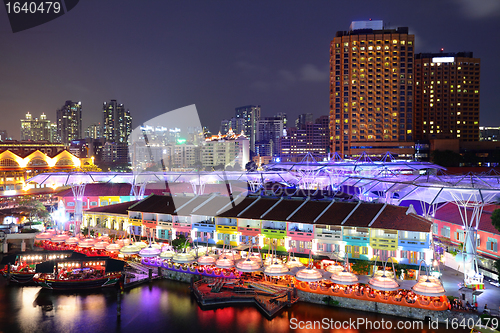 Image of Singapore city at night