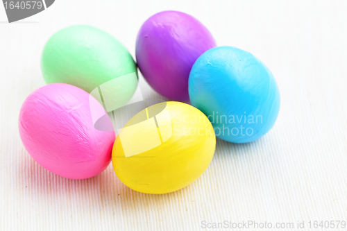 Image of colorful easter eggs