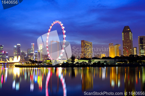 Image of Singapore city at night