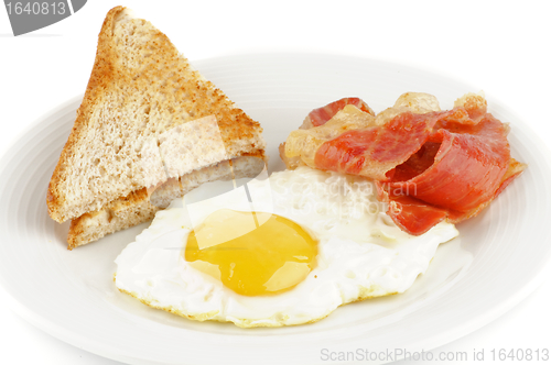 Image of Bacon, eggs and toasts